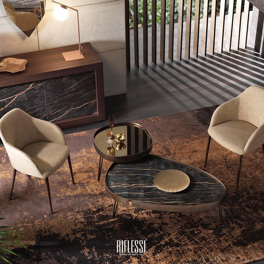 Set 2 masute cafea Lumiere brand Riflessi Italia