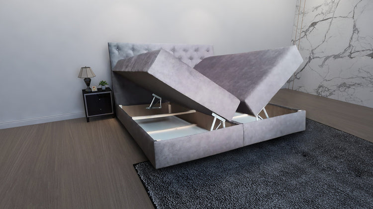 Pat boxspring Dragos 200x160 la comanda, livrare 4 saptamani