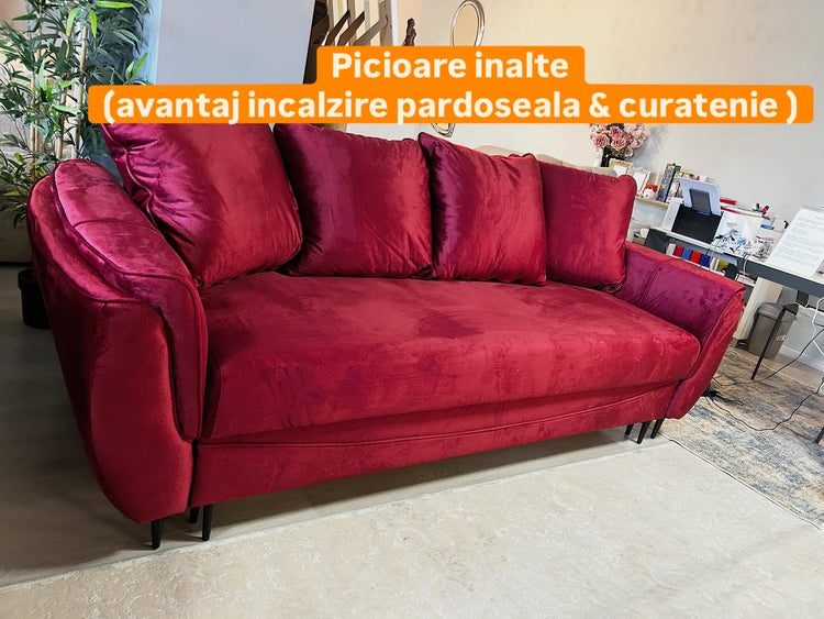 Canapea extensibila Paris catifea