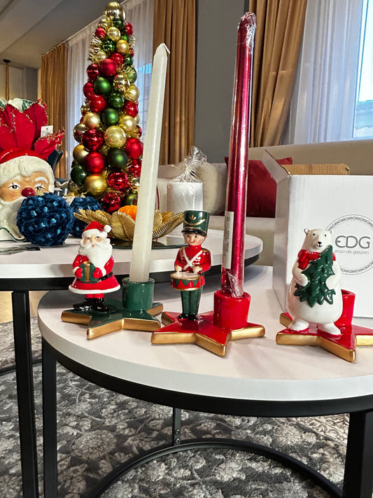 Suport lumanare stea om de zapada