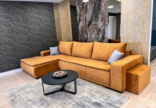 Coltar Extensibil Odessa cu 2 Lăzi și 2 Tabureti Inclusi
