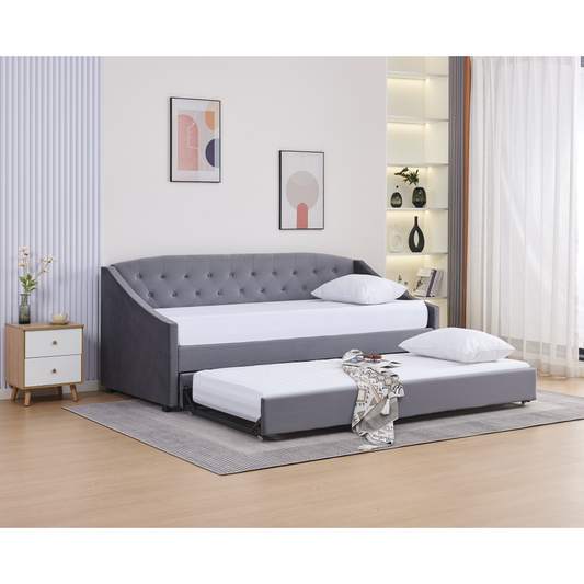 Pat extensibil tapitat gri ALODA