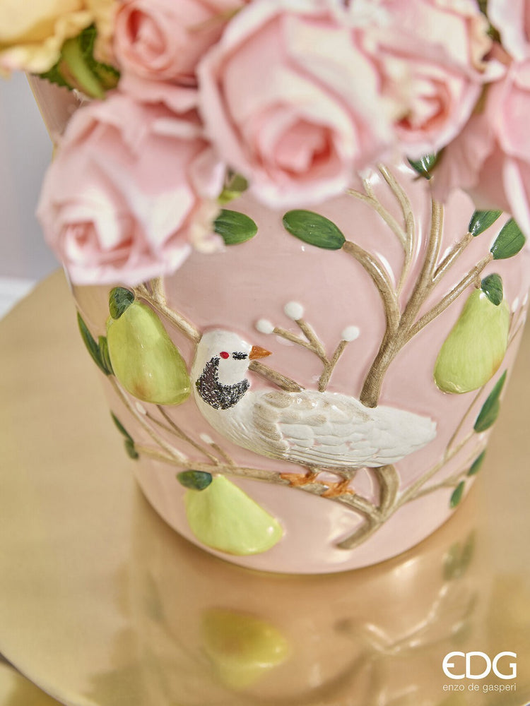 Vaza anfora pasari H 30 cm