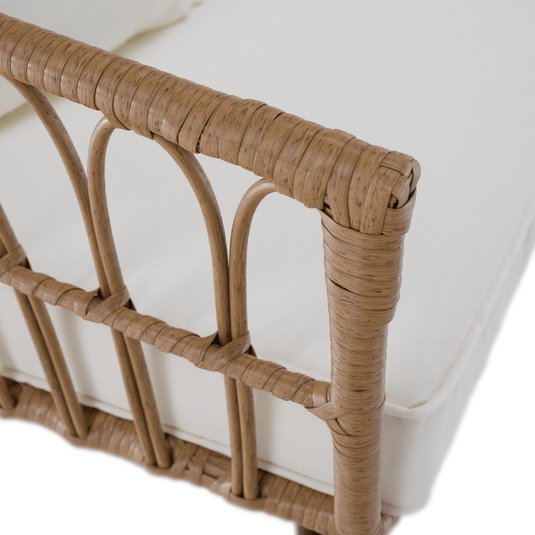 Set de grădină din ratan, natural / negru / bej, ARALY la comanda, livrare 2-3 saptamani