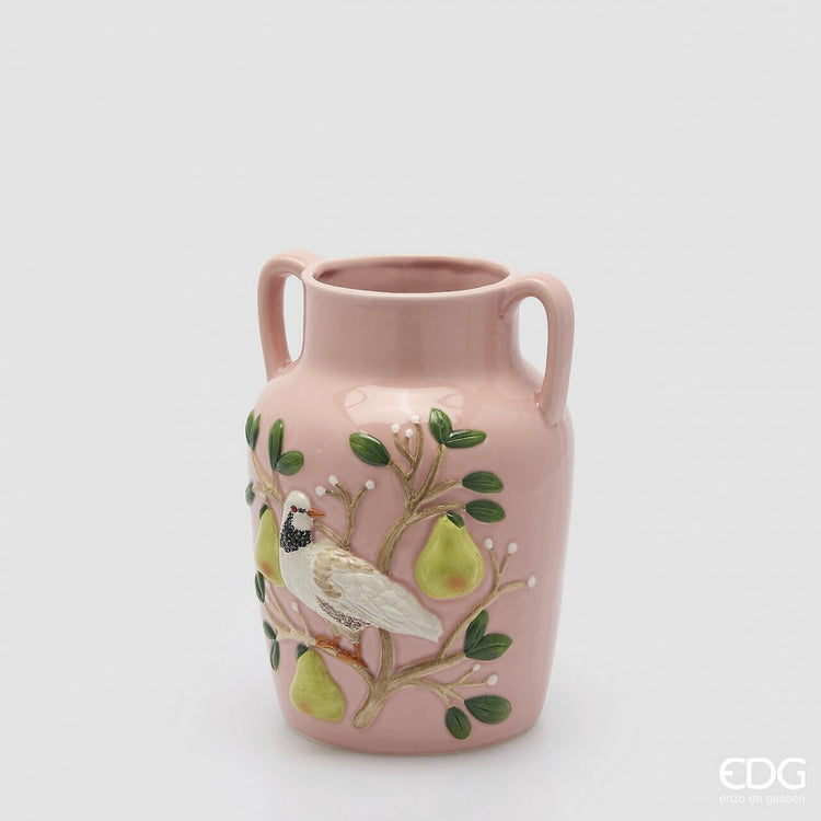 Vaza anfora pasari H 26 cm