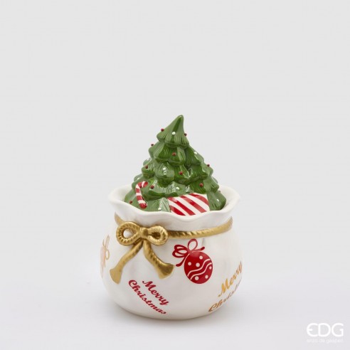 Recipient cu capac -decor Craciun