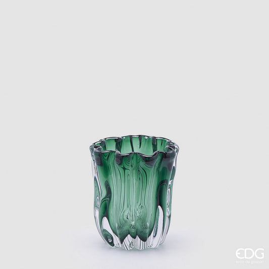 Vaza sticla groasa Fluid H 17 cm