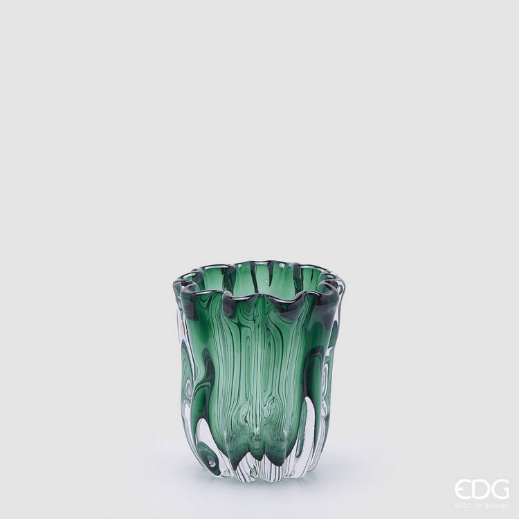 Vaza sticla groasa Fluid H 17 cm