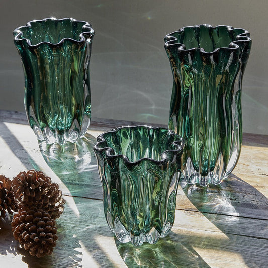 Vază Sticlă Groasă Fluid 23 cm - Design Enzo de Gasperi