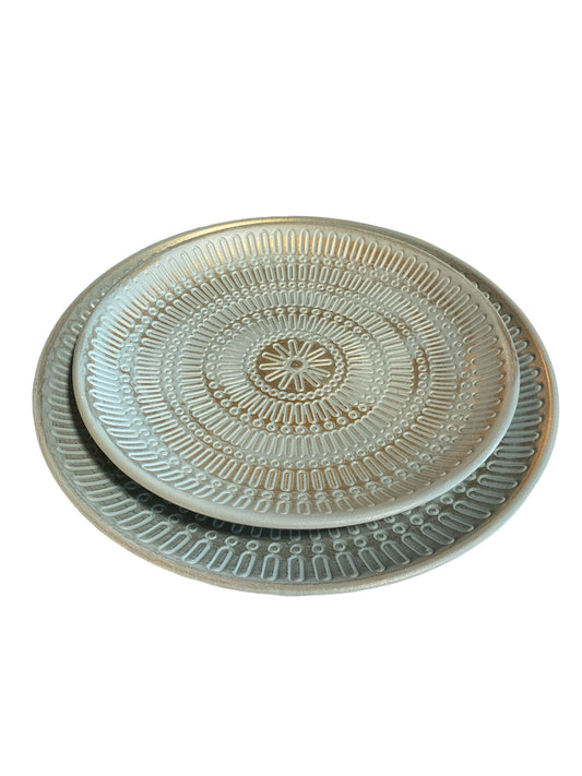 Set 2 platouri Mandala turcoaz