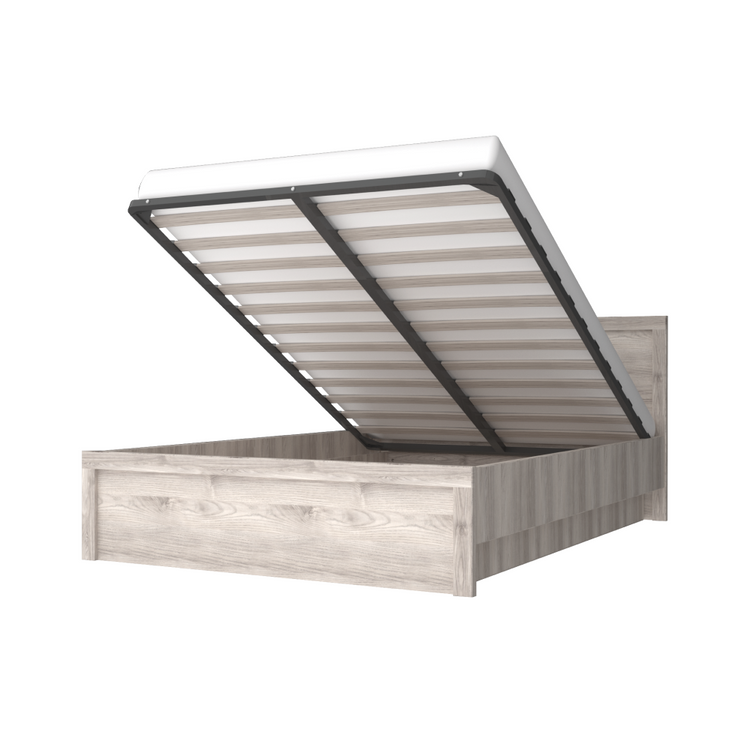 Pat cu lada de depozitare castan nairobi JESI, livrare 2-3 saptamani