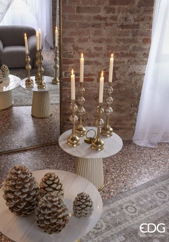 Sfesnic metalic cu sfere H 53 cm