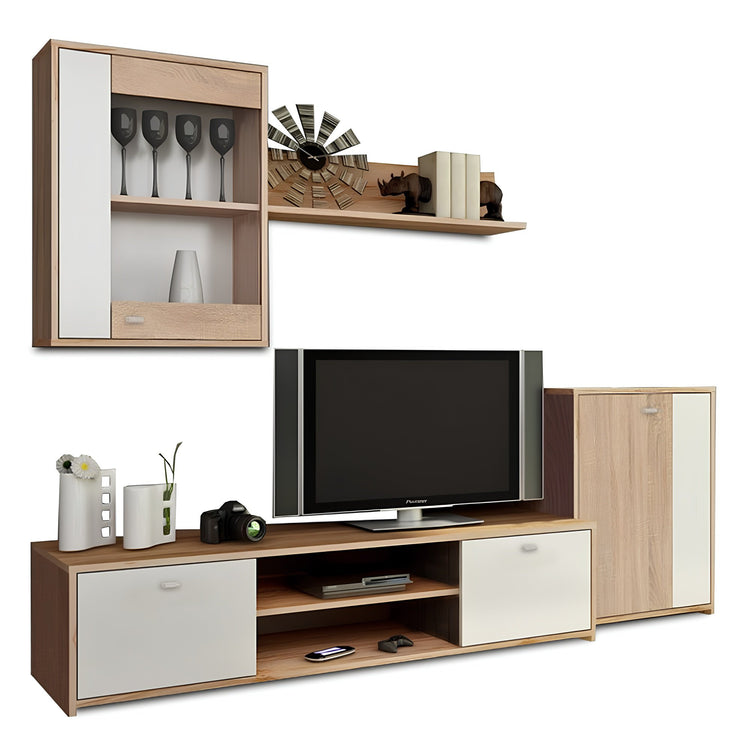 Mobila de Living GENTA - Stejar Sonoma / Alb