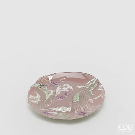 Farfurie intinsa BISANZIO roz antichizat