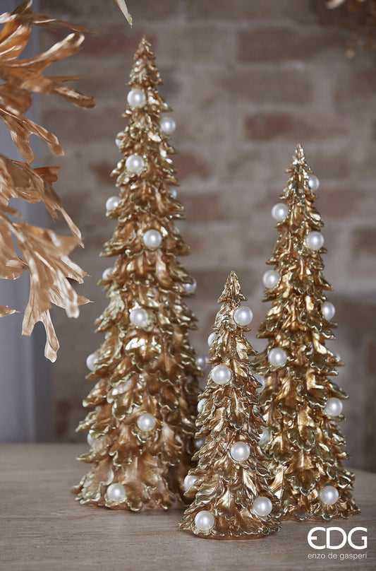 Brad Craciun cu perle H 34 cm