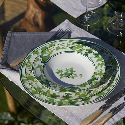 Set 6 Farfurii Adânci Edera - Ceramică Porțelanată EDG