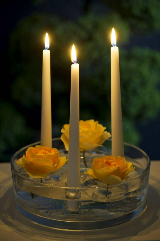 Set 2 suporti lumanare baza sticla