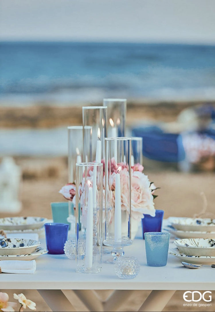 Set 2 suporti lumanare baza sticla