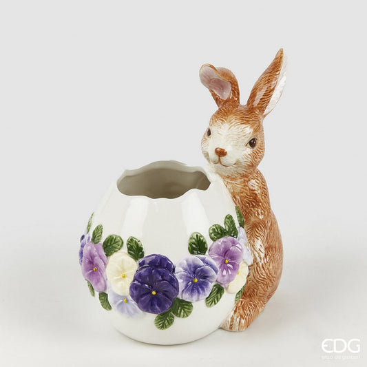 Vaza ceramica ou cu iepuras EDG