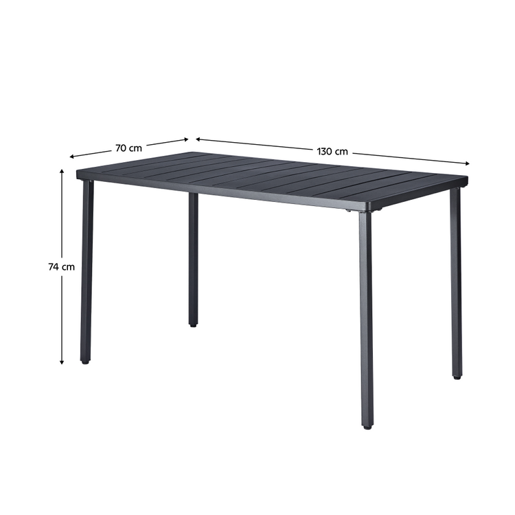 Masă de grădină, neagră, SALTON la comanda, livrare 2-3 saptamani