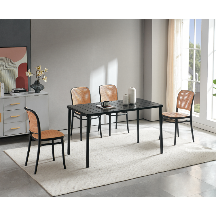 Masă de grădină, neagră, SALTON la comanda, livrare 2-3 saptamani