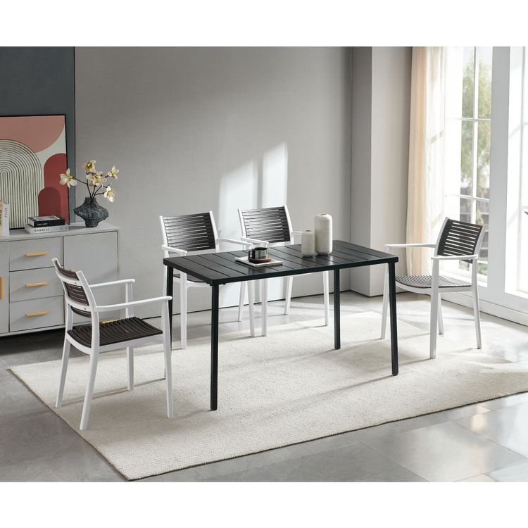 Masă de grădină, neagră, SALTON la comanda, livrare 2-3 saptamani