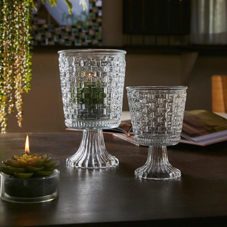 Vază Cupă din Sticlă 16 cm – Decorațiune Elegantă pentru Flori
