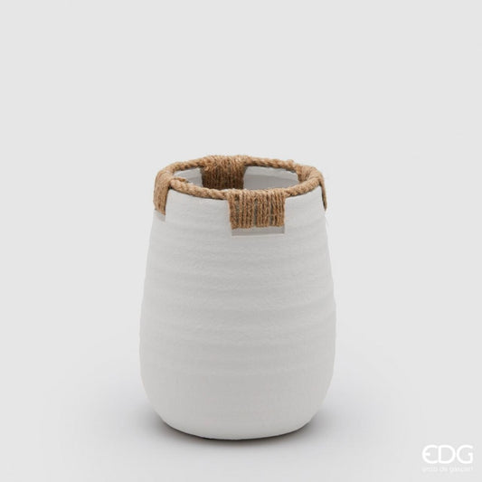 Vas teracota cu sfoara H 21 cm