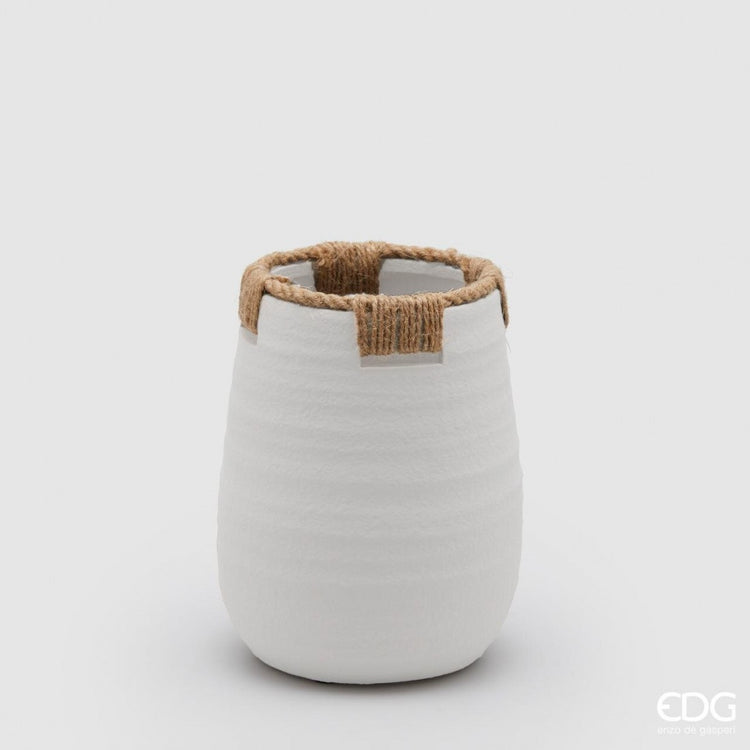 Vas teracota cu sfoara H 21 cm