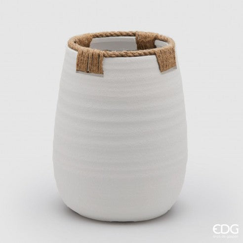 Vas Teracotă cu Sfoară 29 cm - Ghiveci Rustic Mediteranean