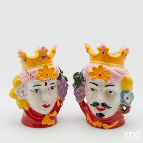 Set 2 vaze ceramice Sicily -rosu