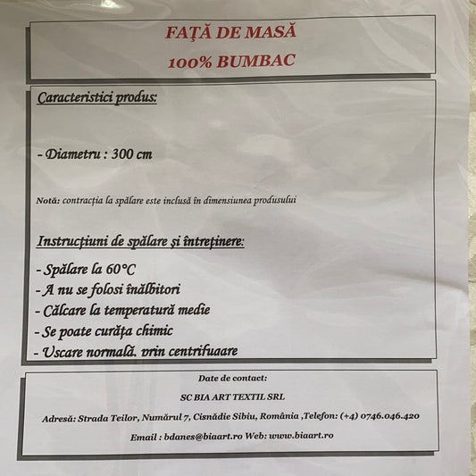 Fata de masa rotunda