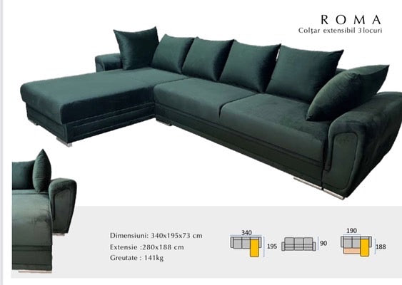 Coltar extensibil Roma DC