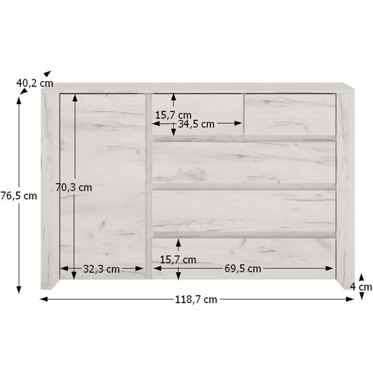 Comoda dormitor Angel la comanda, livrare 2-3 saptamani