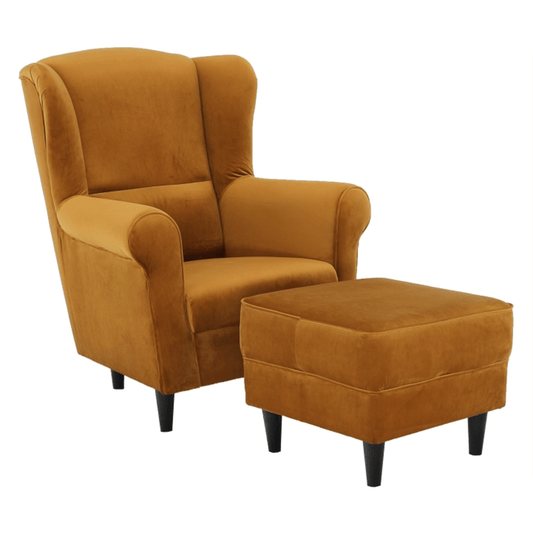 Fotoliu cu taburet Astrid la comanda, livrare 2-3 saptamani