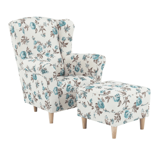 Fotoliu cu taburet Astrid rose la comanda, livrare 2-3 saptamani