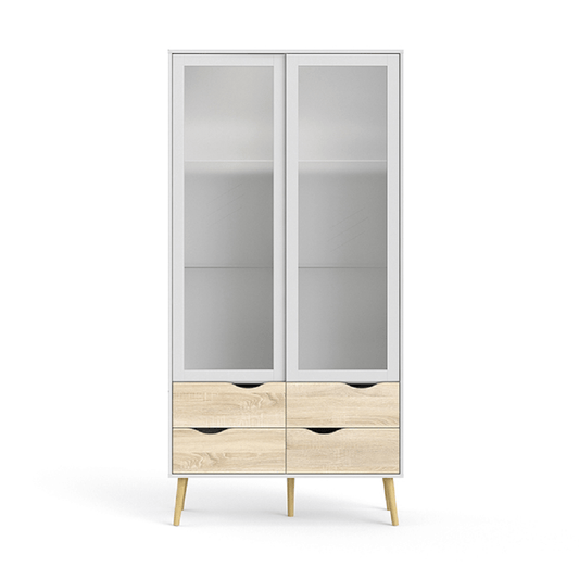 Vitrina stil scandinav 2 usi Oslo la comanda, livrare 2-3 saptamani