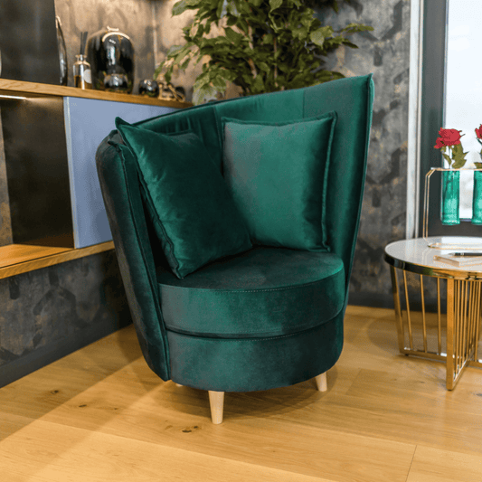 Fotoliu ROUND NEW verde smarald la comanda, livrare 2-3 saptamani