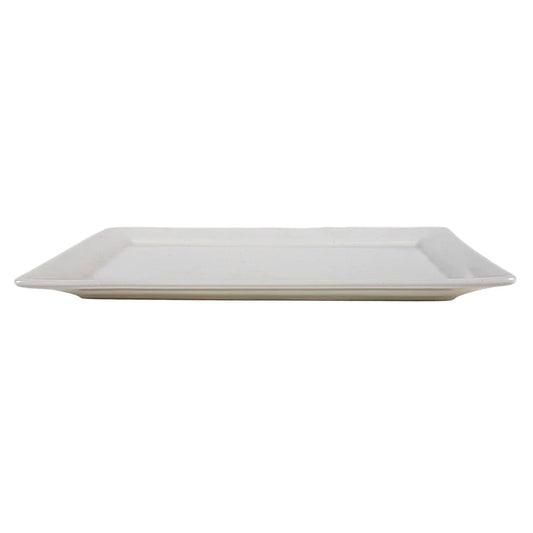 Set 2 platouri de servire din porțelan alb, 25 × 16 cm