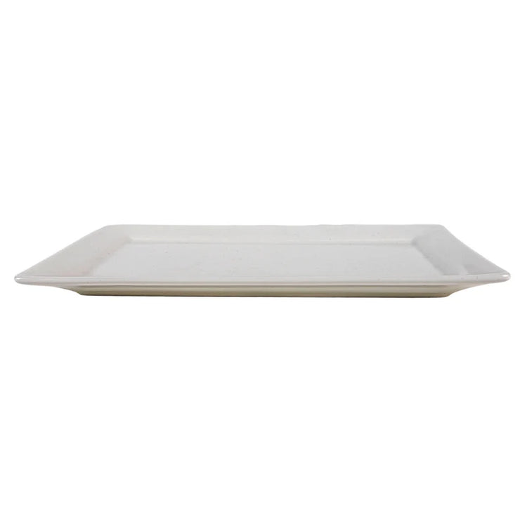 Set 2 platouri de servire din porțelan alb, 25 × 16 cm
