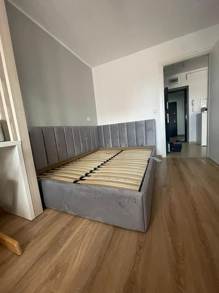 Pat Tapitat de Colt LINEA – Cu Ladă | Armonia Sibiu