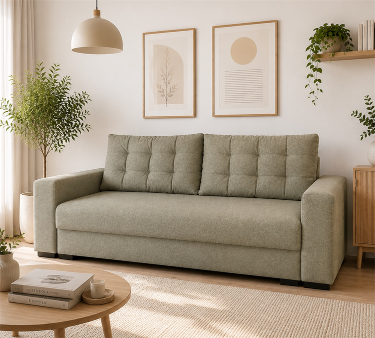 Canapea Extensibilă Clip cu Ladă de Depozitare 234 cm