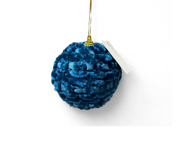 Glob pentru bradul de Craciun Velvet Blue