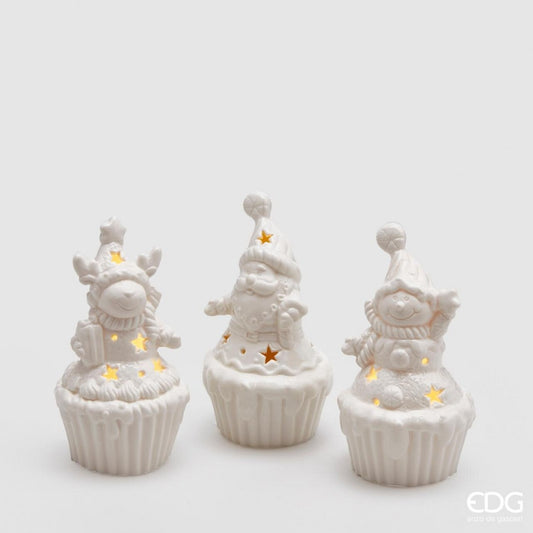 Decoratiune LED-briosa cu Ren/Mos Craciun/Pitic