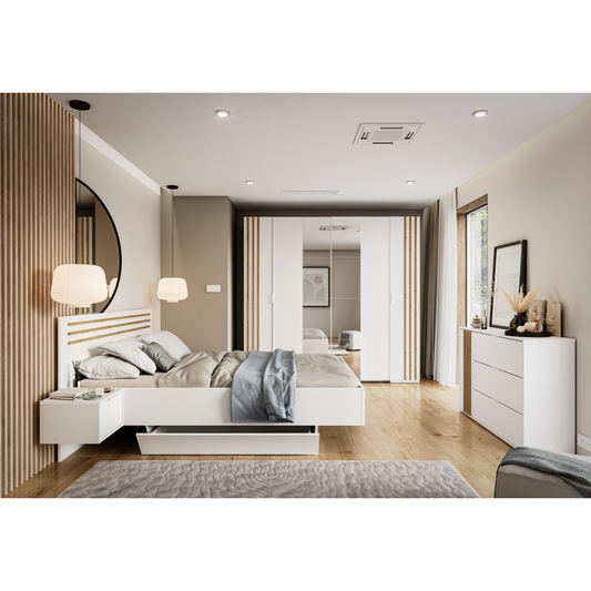 Pat dormitor Florens 200x160 cu noptiere