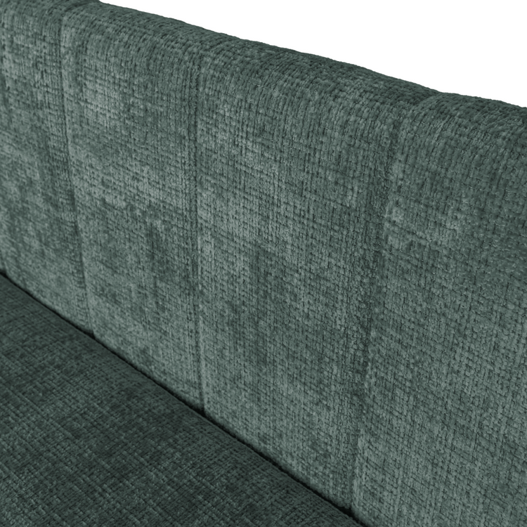 Pat de colt LUIZA 90x200 cm, verde, cu spatiu de depozitare