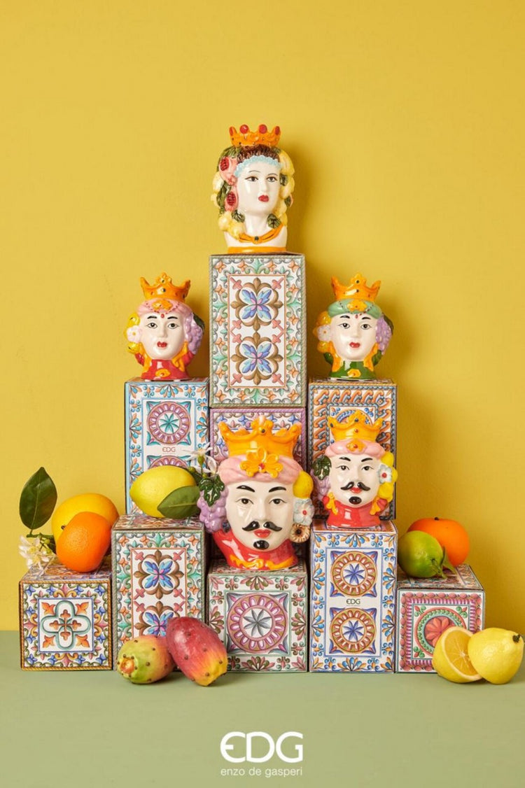 Set 2 vaze ceramice Sicily -rosu