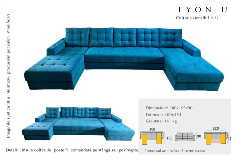 Coltar Extensibil Lyon U |Mobila Armonia Sibiu