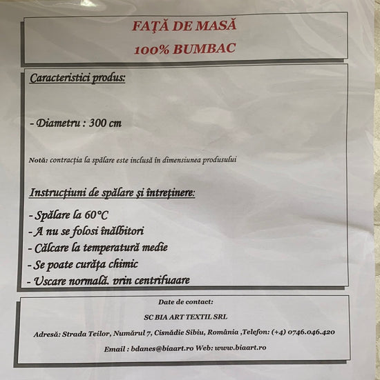 Fata de Masa Rotunda