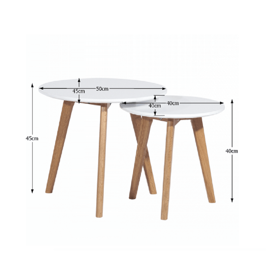 Set 2 masute de cafea MALTO NEW din MDF si lemn, 50x50x45 cm. Design modern, livrate demontat. La comanda, livrare 2-3 saptamani. Comanda pe Armonia Sibiu.